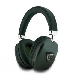 Guess Headphones Bluetooth 5.3 IPX4 USB-C Saffiano Triangle Logo Green