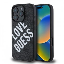 Guess iPhone 16 Pro Case MagSafe 4G Big Love Logo Black