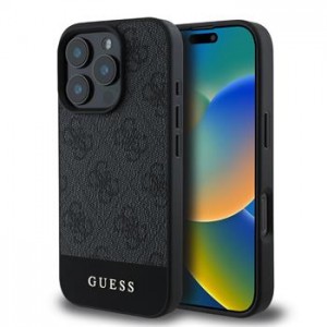 Guess iPhone 16 Pro Case Cover 4G Stripe Gray