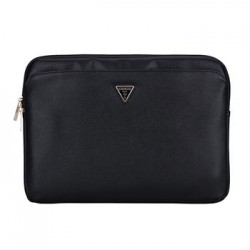 Guess Notebook 14" Tasche Hülle Safiano Triangle Logo Schwarz