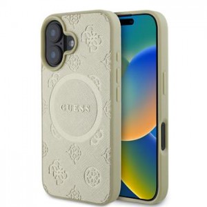 Guess iPhone 16 Hülle Case MagSafe Peony Gold