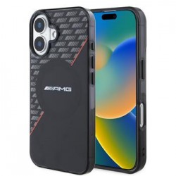 AMG Mercedes iPhone 16 Plus Hülle Case MagSafe Rhombs Schwarz Rot