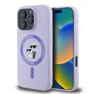 Karl Lagerfeld iPhone 16 Pro Max Hülle Case MagSafe K & CH Violett