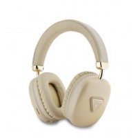 Guess Bluetooth 5.3 Over Ear IPX4 Saffiano Triangle Logo Gold
