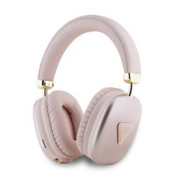 Guess Over Ear Bluetooth 5.3 Headphones Triangle Logo Metalic Pink Gold