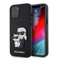 Karl Lagerfeld iPhone 12 / 12 Pro Case Saffiano Karl Choupette Black