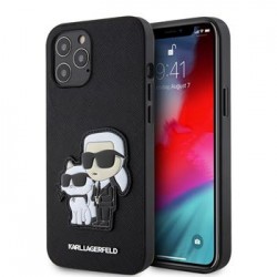 Karl Lagerfeld iPhone 12 / 12 Pro Case Saffiano Karl Choupette Black