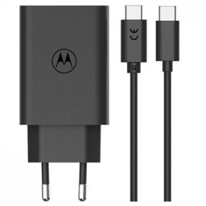 Motorola Turbo Power 68W charger power supply GaN + USB-C cable 6.5A black