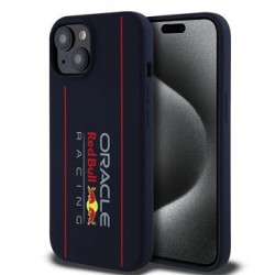 Red Bull iPhone 15 Case MagSafe Silicone Vertical Logo Navy