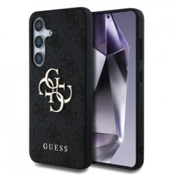 Guess Samsung S25+ Plus Hülle Case 4G Metal Logo PU Grau