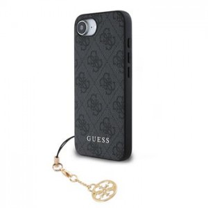 Guess iPhone 16e Case 4G Charm Tone-on-Tone Grey