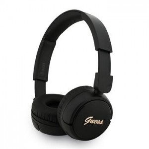Guess Bluetooth Headphones Script Metal Logo Black
