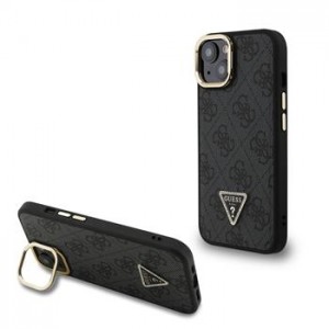 Guess iPhone 14 Hülle Case Stand Camera MagSafe Strass Logo Schwarz