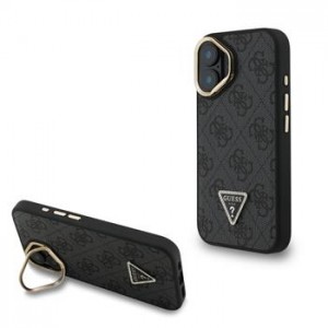 Guess iPhone 16 Case Stand Camera MagSafe Rhinestone Logo Black