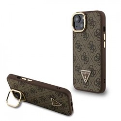 Guess iPhone 13 Hülle Case Stand Camera MagSafe Strass Logo Braun