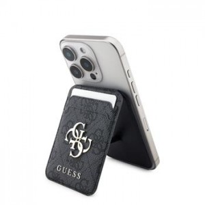 Guess 4G Metal Logo MagSafe Kartensteckplatz Geldbörse Ständer Schwarz