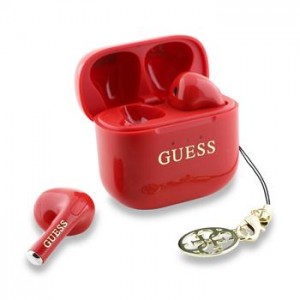 Guess Bluetooth Kopfhörer Classic Logo Charm TWS Kabellose Rot