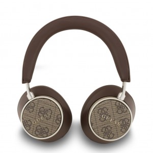 Guess Bluetooth 5.4 Over Ear ENC Kopfhörer 4G Classic Logo Braun