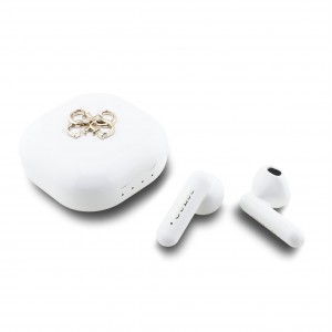 Guess Bluetooth In-Ear Kopfhörer 4G Metal Logo Weiß