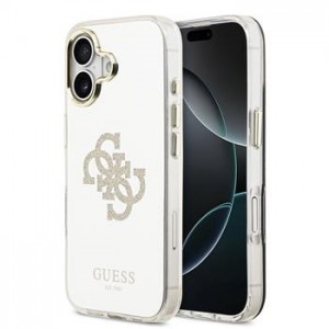 Guess iPhone 17 Hülle Case Mirror 4G Glitter Logo MagSafe Gold