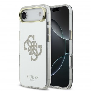 Guess iPhone 17 Air Hülle Case Mirror 4G Glitter Logo MagSafe Gold