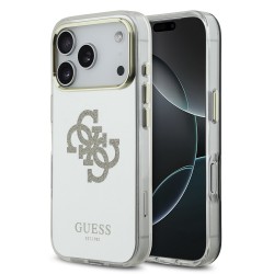 Guess iPhone 17 Pro Hülle Case Mirror 4G Glitter Logo MagSafe Gold