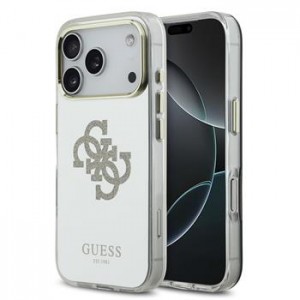 Guess iPhone 17 Pro Max Hülle Case Mirror 4G Glitter Logo MagSafe Gold