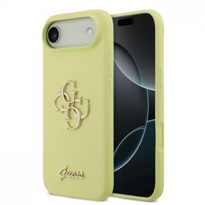 Guess iPhone 17 Air Hülle Case Silikon 4G Metal Logo Gelb