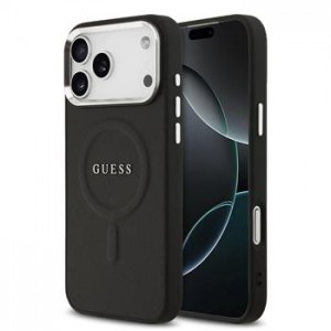 Guess iPhone 17 Pro Max Hülle Case Cover Saffiano MagSafe Schwarz