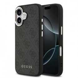 Guess iPhone 17 Hülle Case 4G MagSafe Metal Logo Black
