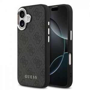 Guess iPhone 17 Hülle Case 4G MagSafe Metal Logo Black