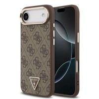 Guess iPhone 17 Air Hülle Case Strass 4G Gold Frame MagSafe Braun