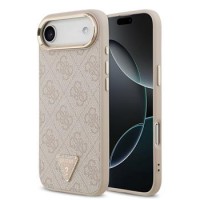 Guess iPhone 17 Air Hülle Case Strass 4G Gold Frame MagSafe Rosa
