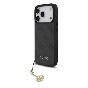 Guess iPhone 17 Pro Hülle Case MagSafe 4G Charm Grau