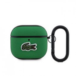 Lacoste AirPods 4 Case Cover Petit Piqué Croc Logo Patch Green