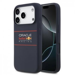 Red Bull iPhone 17 Pro Hülle Silikon Horizontal Logo MagSafe Navy Blau