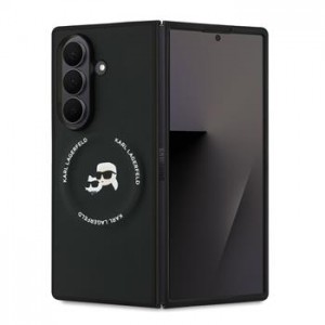Karl Lagerfeld Samsung Z Fold 7 Case Karl Choupette Heads Magnetic Black