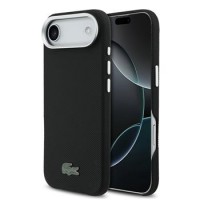 Lacoste iPhone 17 Air Hülle case Iconic Petit Pique Metal Logo MagSafe Schwarz