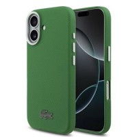 Lacoste iPhone 17 Hülle Case Iconic Petit Pique Metal Logo MagSafe Grün
