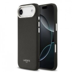 Lacoste iPhone 17 Air Case Leather Champs Elysees MagSafe Black