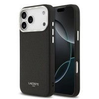 Lacoste iPhone 17 Pro Max Hülle Case Leather Champs Elysees MagSafe Schwarz