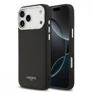 Lacoste iPhone 17 Pro Max Case Leather Champs Elysees MagSafe Black