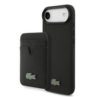 Lacoste iPhone 17 Air Hülle Case 2in1 Iconic Petit Pique MagSafe Schwarz