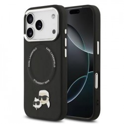 Karl Lagerfeld iPhone 17 Pro Case Karl Choupette Metal MagSafe Black