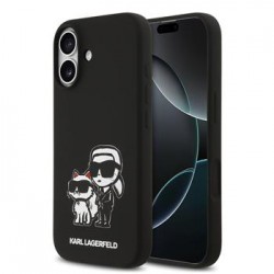 Karl Lagerfeld iPhone 17 Hülle Case Silikon Karl Choupette Sketch MagSafe Schwarz