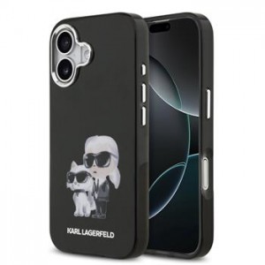 Karl Lagerfeld iPhone 17 Hülle Case Aquarelle MagSafe Karl Choupette Schwarz