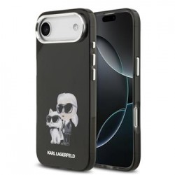 Karl Lagerfeld iPhone 17 Air Case Aquarelle MagSafe Karl Choupette Black