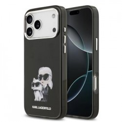 Karl Lagerfeld iPhone 17 Pro Max Hülle Case Aquarelle MagSafe Karl Choupette Schwarz
