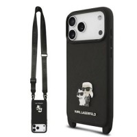 Karl Lagerfeld iPhone 17 Pro Crossbody Metal Karl Choupette Schwarz