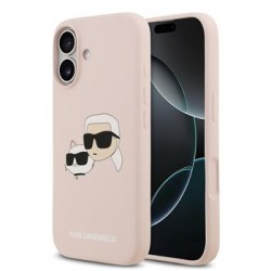 Karl Lagerfeld iPhone 17 Hülle Case Silikon Double Heads MagSafe Rosa
